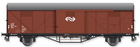 Picture of Dutch box car Hongaar Gbls 118-1 brown of the NS