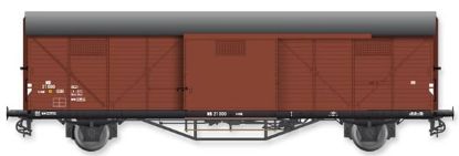 Picture of Dutch box car Hongaar SCHK 21000 brown of the NS