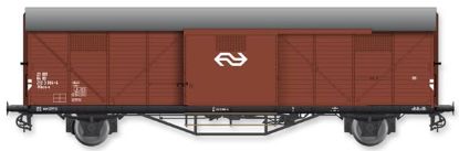 Picture of Dutch box car Hongaar Hbcs 004-4 brown of the NS
