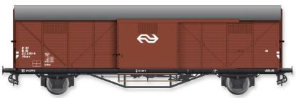 Picture of Dutch box car Hongaar Hbcs 001-0 brown of the NS