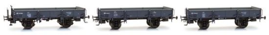 Picture of Dutch open sand wagon 3x set: 172384, 172443, 172473 Depot Maarn III