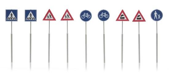 Picture of Dutch traffic signs, 9 pieces