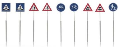 Picture of European traffic signs (9 pcs)