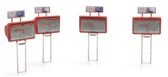 Picture of Mailboxes (red-grey) 4x 