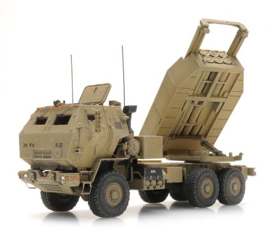 Picture of US M142 HIMARS armoured cab in Desert Camo