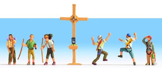 Picture of Mountain Hikers with Cross