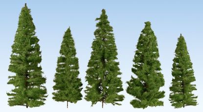 Picture of Fir Trees, dark green, 7 pieces, 7 , 14 cm high