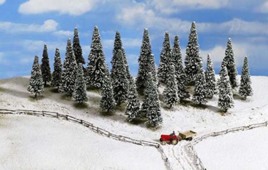 Picture of Snow Fir Trees, 25 pcs., 6 - 15 cm high