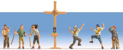 Picture of Mountain Hikers with Cross