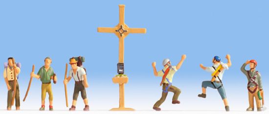 Picture of Mountain Hikers with Cross