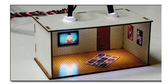 Picture of 2 pcs Illuminated Rooms w/flat TVs News & Sports (HO/OO kit)