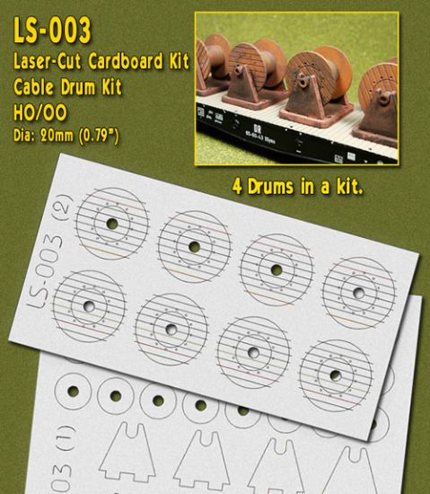 Picture of Laser-Cut Cable Drums Kit (4 drums) HO/OO