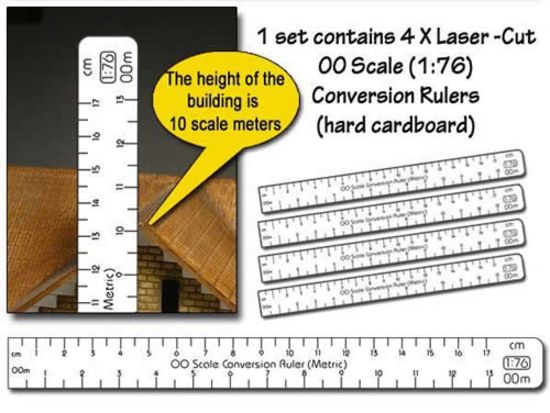 Picture of 1:76 Scale Conversion Ruler (Metric) OO