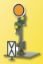 Picture of N Semaphore pre-signal, movable disk