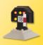 Picture of HO "No Entry" signal light, short, mulitplex technology