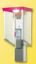 Picture of HO Telephone booth, open door, German Telephone Co.