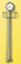 Picture of HO Lighted station plattform clock, 70mm tall