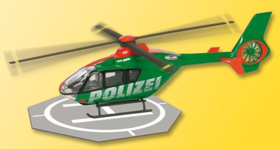 Picture of HO Police helicopter with rotating rotor  (Action figure)