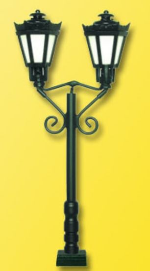 Picture of HO Park lamp, double-armed, black with contacts