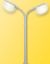 Picture of HO Curved 2-armed street lamp