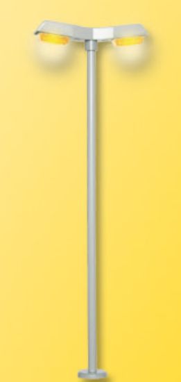 Picture of HO  Modern street lamp, 2-armed, yellow