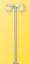 Picture of HO  Modern street lamp, 2-armed, yellow