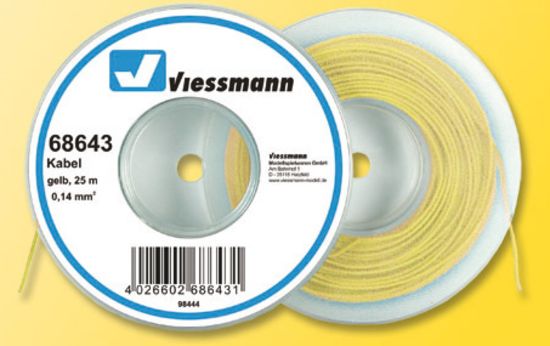 Picture of Spool of wire, 25 meters, 0.14mm diameter, yellow