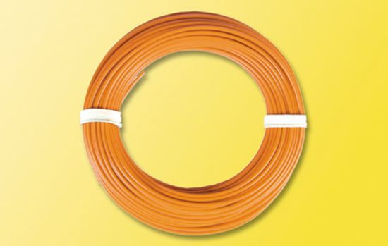 Picture of Coil of wire, 10 meters, 0.14mm diameter, orange