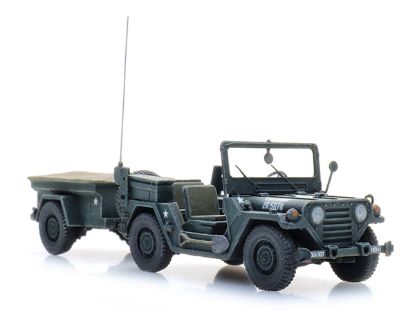 Picture of US M151 jeep + M416 trailer Forest green