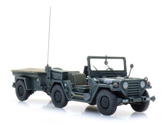 Picture of US M151 jeep + M416 trailer Forest green