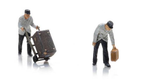 Picture of Dutch porters with luggage (2x)