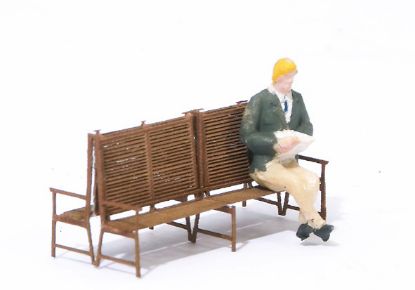 Picture of 2 Woden Benches (without figure)