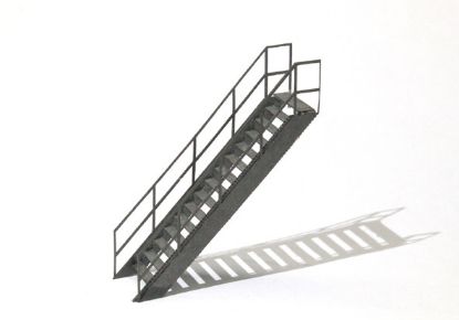 Picture of Industrial stairs with railing