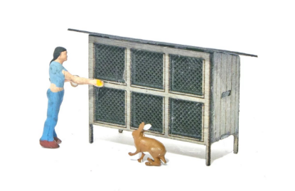 Picture of Rabbit hutch (real wood) without figures