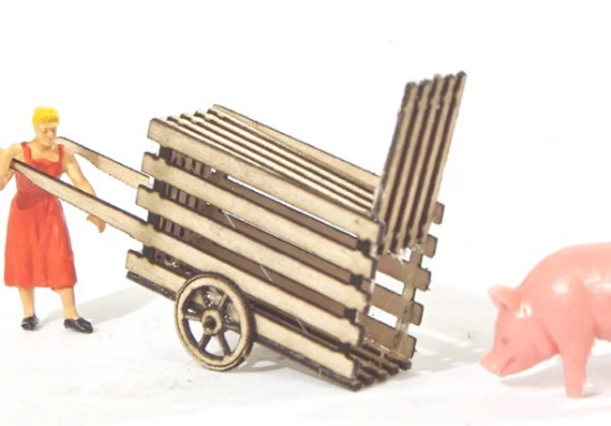 Picture of Cattle transport cart real wood (without figures)