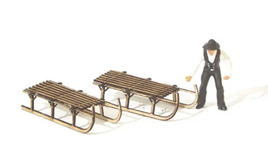 Picture of Wooden Sleds (3 pieces)