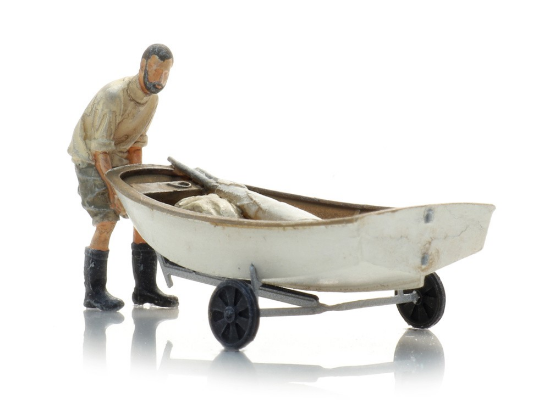 Picture of Sailing boat Optimist + trailer + figure