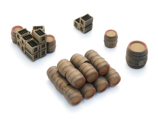 Picture of Truckload wooden beer barrels