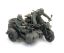 Picture of German WWII Zündapp with sidecar + 2 figures