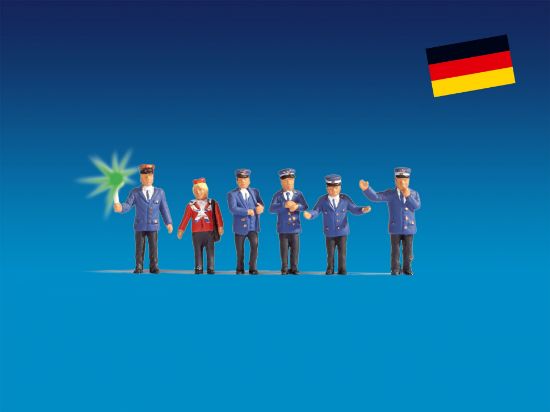 Picture of German Railway Officials with Signalling Disc,