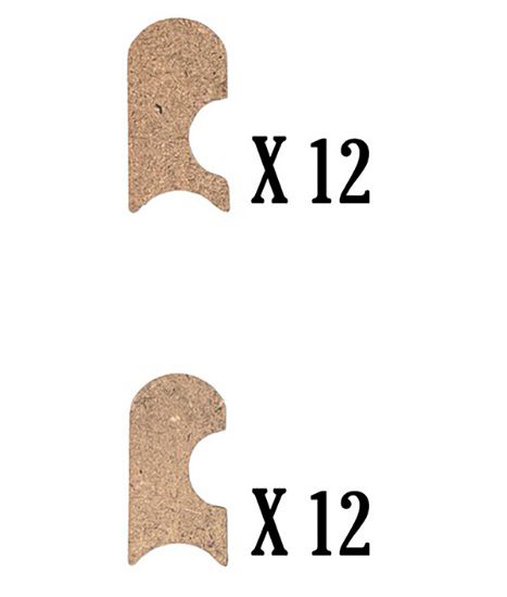Picture of Track cover supports 60cm curved - SO-12
