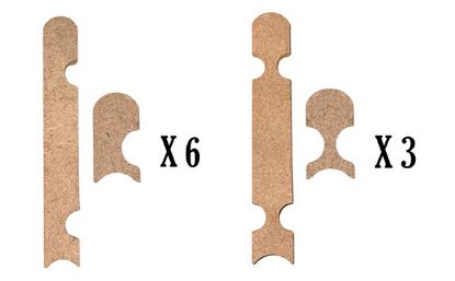 Picture of Double straight track cover supports 60 cm - SO-14