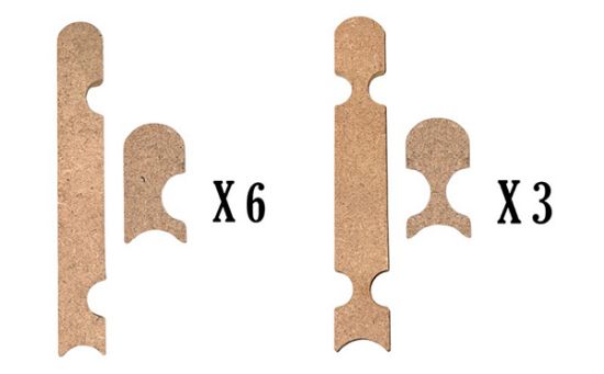 Picture of Double straight track cover supports 60 cm - SO-14