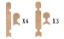Picture of Double straight track cover supports 60 cm - SO-14