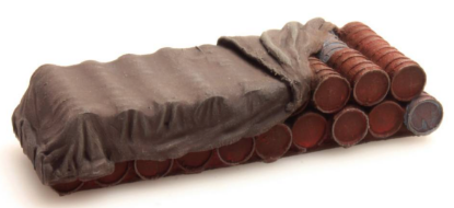 Picture of load of barrels with cover for DAF open truck