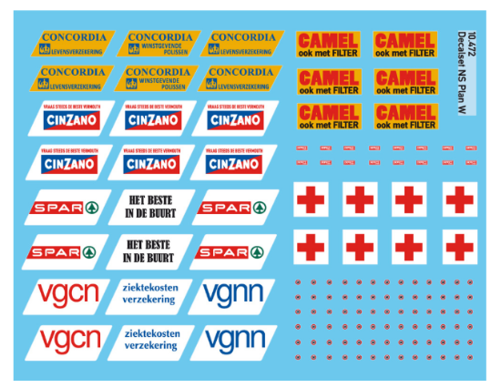 Picture of Decal Set NS Plan W Kit