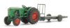 Picture of Deutz D30 orchard tractor with trailer