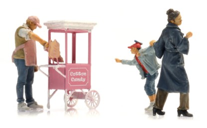 Picture of Candy floss cart with figures