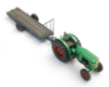 Picture of Deutz D30 orchard tractor with trailer
