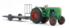 Picture of Deutz D30 orchard tractor with trailer